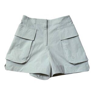 Lululemon Relaxed Fit Super High Rise Cargo Shorts 4" Bone Size 2